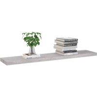 Berkfield Home Durable Floating Wall Shelves 4 pcs Concrete Grey 120x23.5x3.8 cm MDF