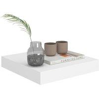 Berkfield Home Durable Floating Wall Shelves 2 pcs White 23x23.5x3.8 cm MDF
