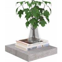 Berkfield Home Durable Floating Wall Shelves 4 pcs Concrete Grey 23x23.5x3.8 cm MDF