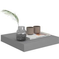 Berkfield Home Durable Floating Wall Shelves 4 pcs Grey 23x23.5x3.8 cm MDF