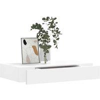 Berkfield Home Modern Floating Wall Shelves with Drawers 2 pcs White 48 cm