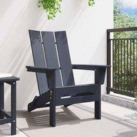 Berkfield Home Classic Folding Adirondack Chair Navy Blue 74.5x80.5x90 cm HDPE