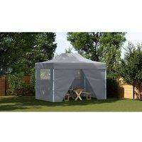 Berkfield Home Durable Foldable Tent Pop-Up with 4 Side Walls 3x4.5 m Anthracite in Charcoal