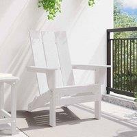 Berkfield Home White Folding Adirondack Chair White 74.5x80.5x90 cm HDPE