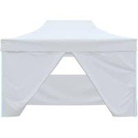 Berkfield Home Durable Foldable Party Tent with 4 Sidewalls 3x4.5 m White