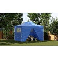 Berkfield Home Durable Foldable Tent Pop-Up with 4 Side Walls 3x4.5 m Blue
