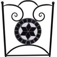 Berkfield Home Decorative Folding Bistro Chairs 2 pcs Ceramic Black & White