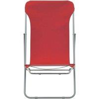 Berkfield Home Durable Folding Beach Chairs 2 pcs Steel & Oxford Fabric Red