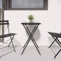 Berkfield Home Modern Folding Bistro Table Anthracite 50x71 cm Powder-coated Steel in Charcoal | Size: 50x71 cm