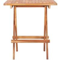 Berkfield Home Elegant Folding Bistro Table 60x60x65 cm Solid Teak Wood in Brown | Size: 60 x 60 x 65 cm