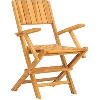 Berkfield Home Beautiful Folding Garden Chairs 2 pcs 55x61x90 cm Solid Wood Teak in Brown | Size: 55 x 61 x 90 cm