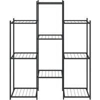 Berkfield Home Durable Flower Stand 83x25x100 cm Black Iron | Size: 83 x 25 x 100 cm