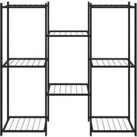 Berkfield Home Durable Flower Stand 83x25x80 cm Black Iron | Size: 83 x 25 x 80 cm