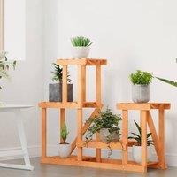 Berkfield Home Elegant Flower Stand 90x25x73.5 cm Solid Wood Fir in Light Brown