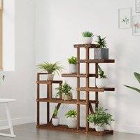Berkfield Home Elegant Flower Stand 110x25x111 cm Solid Wood Fir in Brown | Size: 110 x 25 x 111 cm