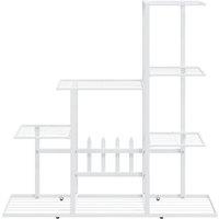 Berkfield Home Decorative Flower Stand 94.5x25x88 cm White Metal