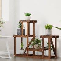Berkfield Home Elegant Flower Stand 90x25x73.5 cm Solid Wood Fir in Brown