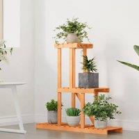 Berkfield Home Elegant Flower Stand 81x25x75.5 cm Solid Wood Fir in Brown