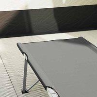 Berkfield Home Compact Folding Camping Bed Grey Aluminium Large Foldable