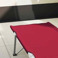Berkfield Home Compact Folding Camping Bed Red Metal & Fabric Standard Foldable