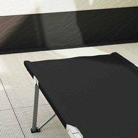 Berkfield Home Compact Folding Camping Bed with Carry Bag Black 600D Oxford Fabric