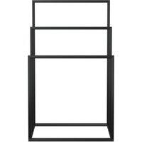 Berkfield Home Premium Freestanding Towel Rack Black 48x24x79 cm Iron | Size: 48 x 24 x 79 cm