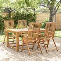 Berkfield Home Durable Folding Garden Chairs 4 pcs Solid Acacia Wood in Brown