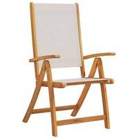 Berkfield Home Beautiful Folding Garden Chairs 6 pcs Solid Wood Acacia & Textilene in Brown