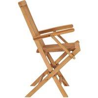 Berkfield Home Elegant Folding Garden Chairs 4 pcs Solid Teak Wood in Brown