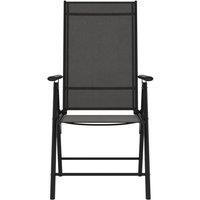Berkfield Home Comfortable Folding Garden Chairs 6 pcs Textilene Black