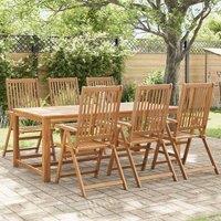 Berkfield Home Durable Folding Garden Chairs 6 pcs Solid Acacia Wood in Brown