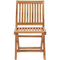 Berkfield Home Durable Folding Garden Chairs 6 pcs Solid Teak Wood in Brown