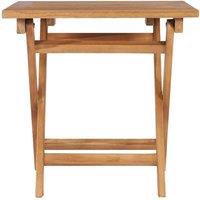 Berkfield Home Durable Folding Garden Table 45x45x45 cm Solid Teak Wood in Brown | Size: 45 x 45 x 45 cm