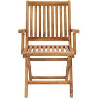 Berkfield Home Durable Folding Garden Chairs 6 pcs Solid Teak Wood in Brown