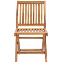 Berkfield Home Durable Folding Garden Chairs 8 pcs Solid Teak Wood in Brown