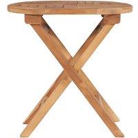 Berkfield Home Durable Folding Garden Table 45 cm Solid Teak Wood in Brown