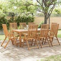 Berkfield Home Durable Folding Garden Chairs 8 pcs Solid Acacia Wood in Brown