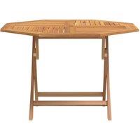 Berkfield Home Beautiful Folding Garden Table 120x120x75 cm Solid Wood Teak in Brown | Size: 120 x 120 x 75 cm
