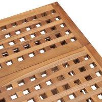 Berkfield Home Durable Folding Garden Table 50x50x50 cm Solid Teak Wood in Brown | Size: 50 x 50 x 50 cm