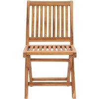 Berkfield Home Durable Folding Garden Chairs 2 pcs Solid Teak Wood in Brown