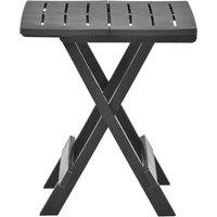 Berkfield Home Durable Folding Garden Table Anthracite 45x43x50 cm Plastic in Charcoal | Size: 45 x 43 x 50 cm