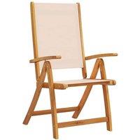 Berkfield Home Beautiful Folding Garden Chairs 2 pcs Solid Wood Acacia & Textilene in Brown