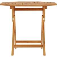 Berkfield Home Beautiful Folding Garden Table 85x85x76 cm Solid Teak Wood in Brown | Size: 85 x 85 x 76 cm