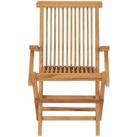 Berkfield Home Elegant Folding Garden Chairs 2 pcs Solid Teak Wood in Brown
