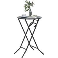 Berkfield Home Modern Folding Garden Table Anthracite 50x72 cm Steel in Dark Grey | Size: 50x72 cm
