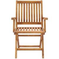 Berkfield Home Durable Folding Garden Chairs 2 pcs Solid Teak Wood in Tan