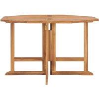 Berkfield Home Durable Folding Garden Dining Table 110x110x75 cm Solid Wood Teak in Brown | Size: 110 x 110 x 75 cm