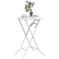 Berkfield Home White Folding Garden Table White 50x72 cm Steel | Size: 50x72 cm