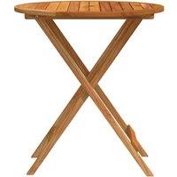 Berkfield Home Elegant Folding Garden Table 60x75 cm Solid Eucalyptus Wood in Brown | Size: 60x75 cm