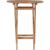 Berkfield Home Durable Folding Garden Table 60 cm Solid Teak Wood in Brown